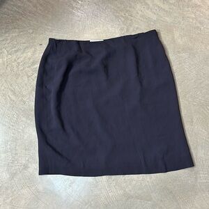 Vintage Jones New York Navy 100% Silk Lined Skirt Size 22W